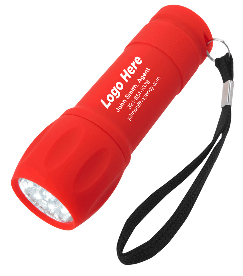 Rubberized Flashlight with Strap